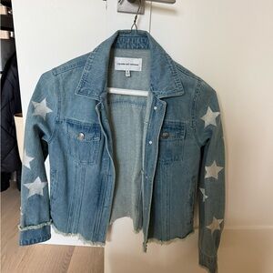 Denim Jacket with Star Pattern